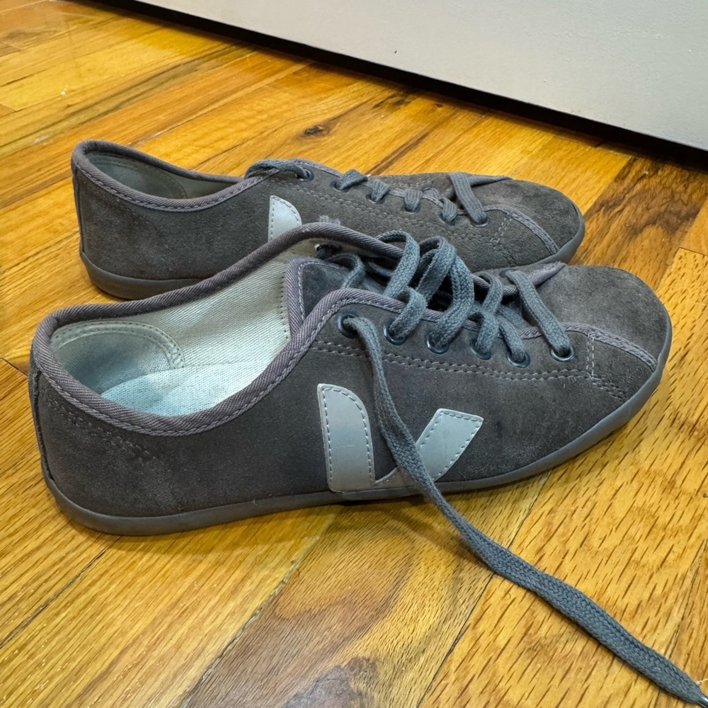 Veja Gray Suede Sneakers